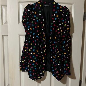 Black with Rainbow Hearts Blazer Women’s Large